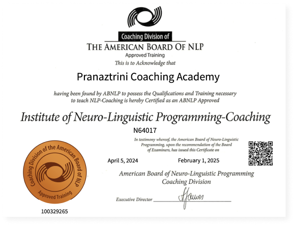 全米NLPコーチング協会（認定校証明書）